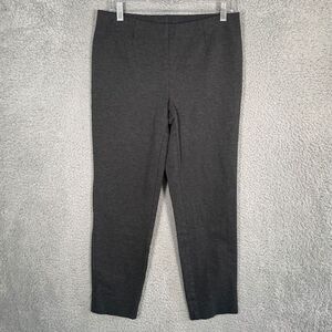 J. Jill Womens Ponte Slim Leg Pants Size Small Gray Pull On 28" Inseam Stretch
